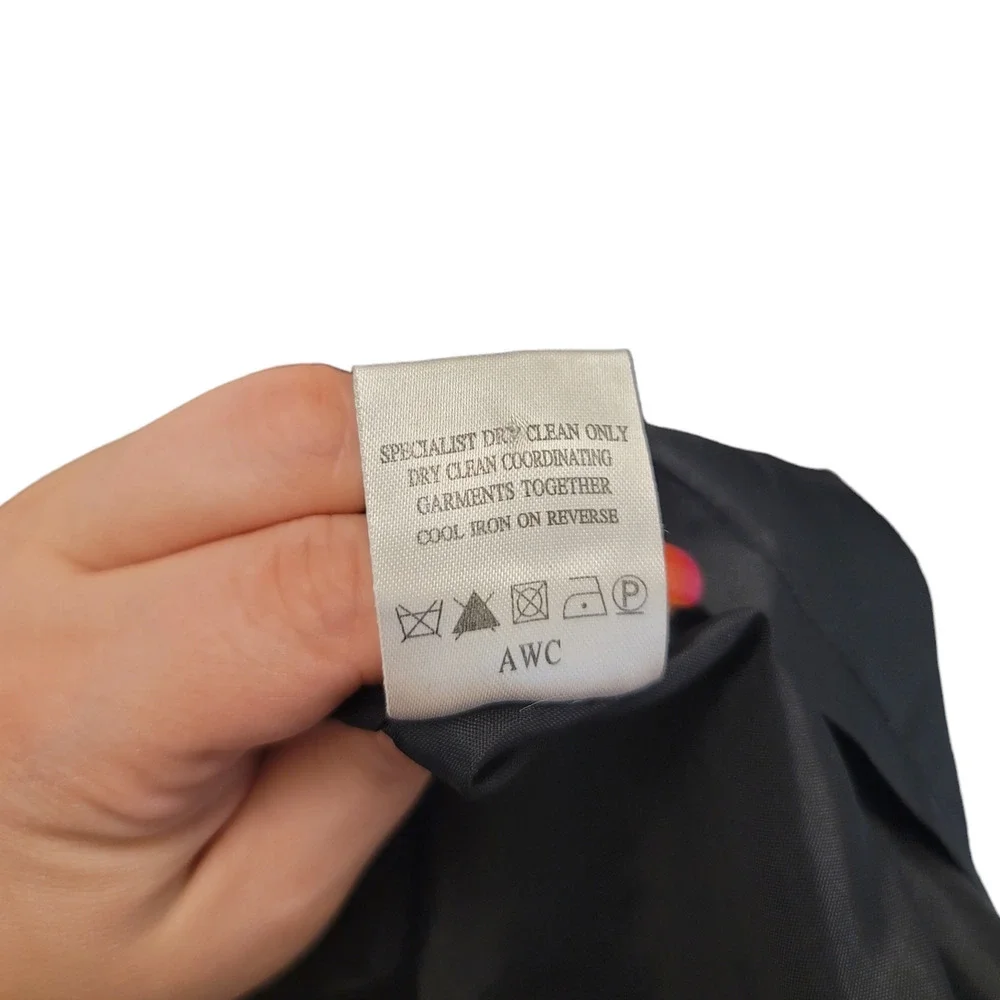 L.K. Bennett Women's 100% Silk Pleated Sleeveless Pencil Dress Grey Black Size 6